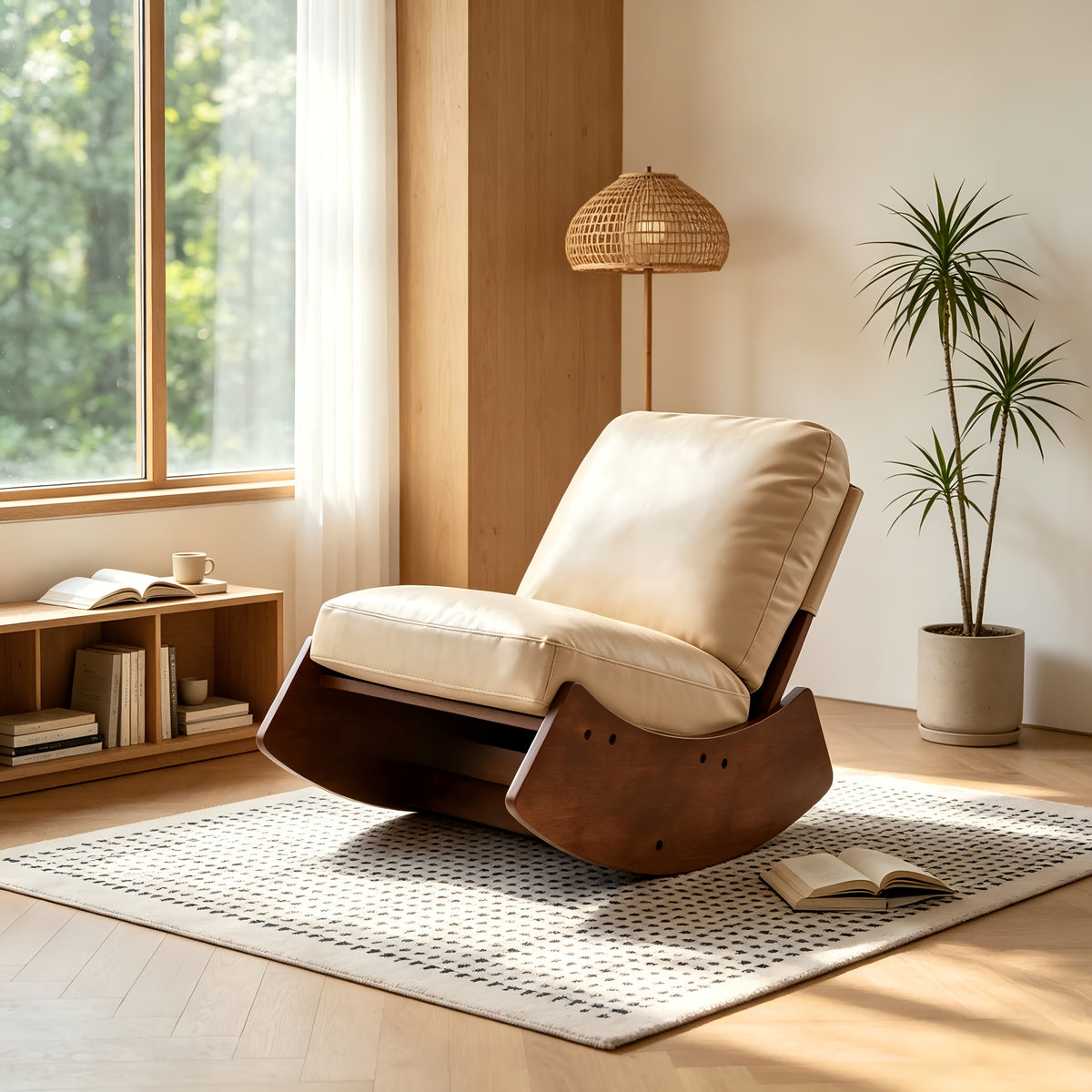solid wood rocking lazy sofa antique style suitable - Temu