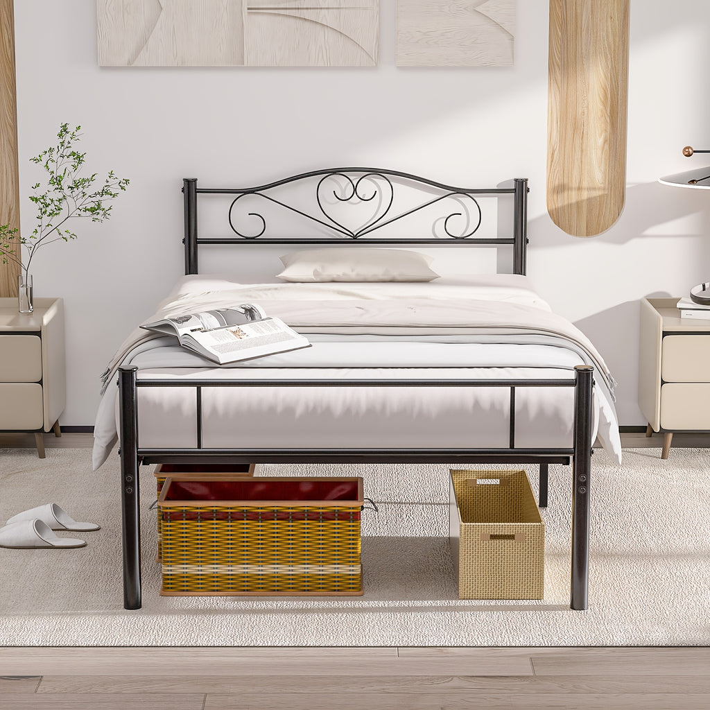 metal bed frame head   boards steel slats mattress - Temu