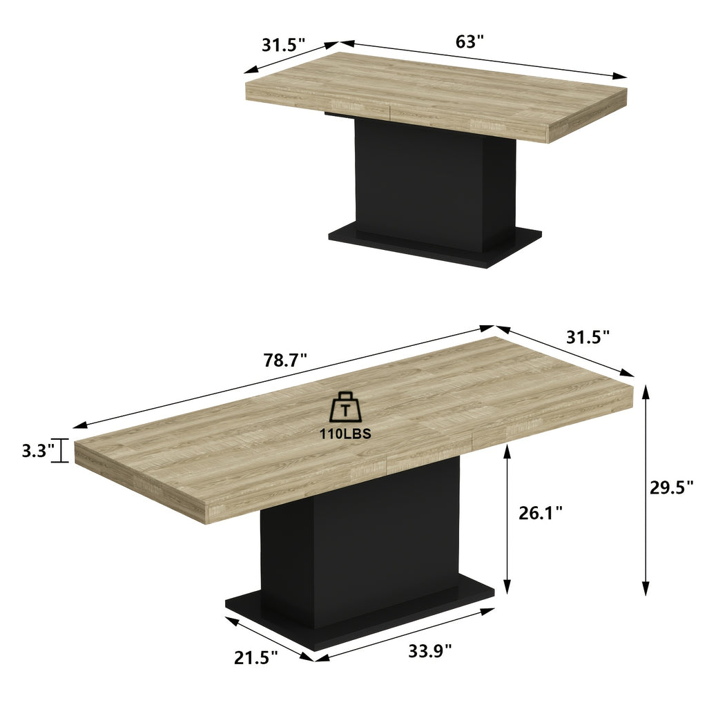 extendable   table 6 8 people 79 adjustable dining - Temu