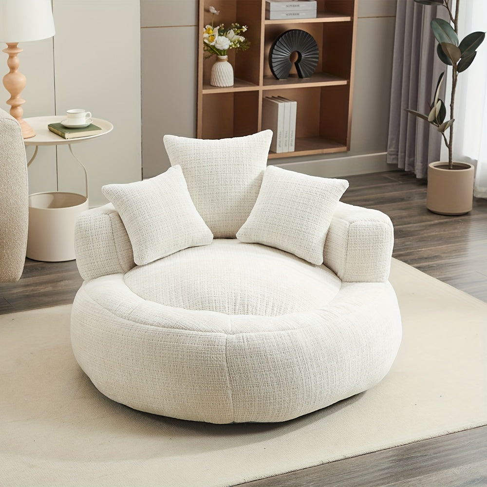oversized 41 high back bean bag chair plush floor lounger - Temu