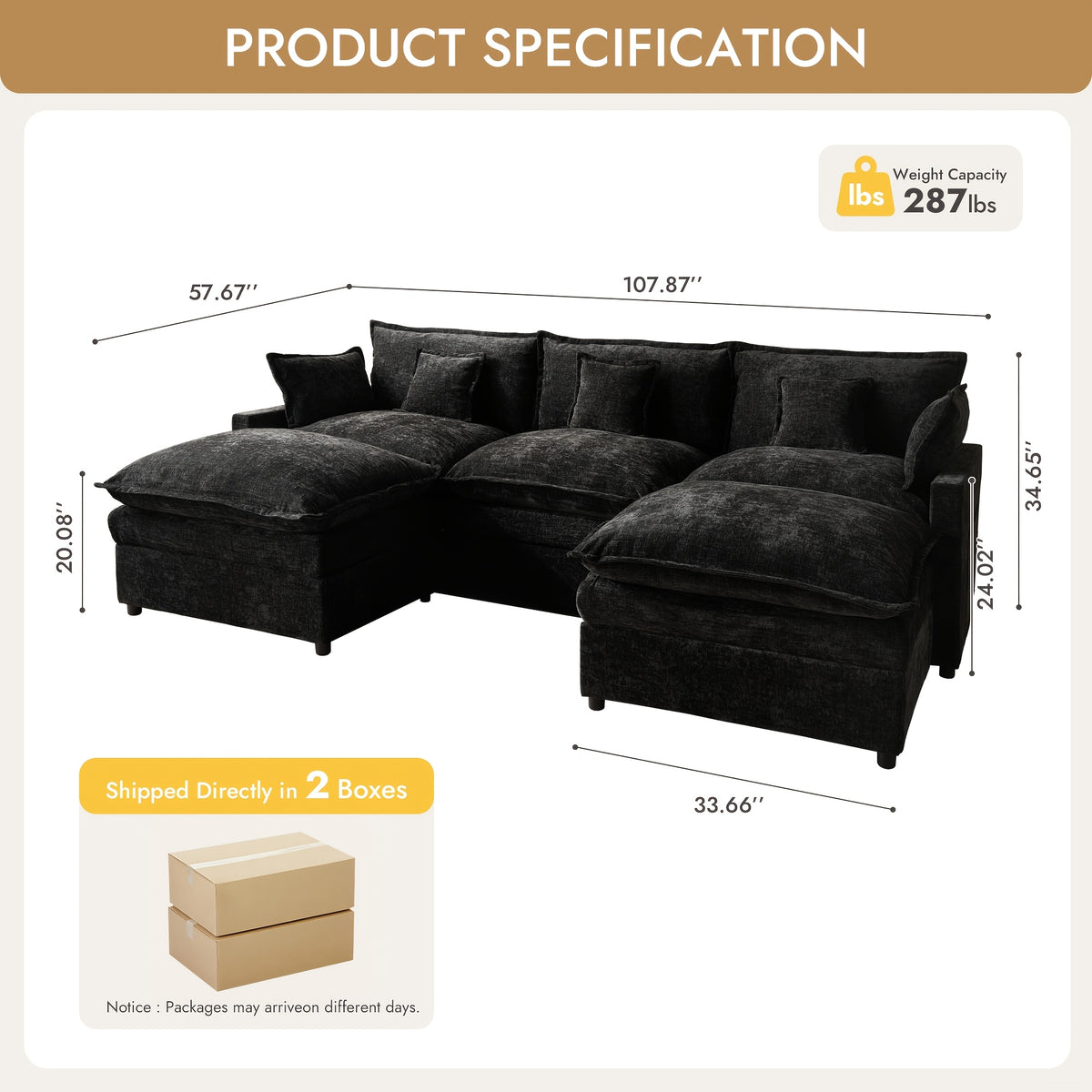 extra large u shaped modular sectional sofa foam cushioning - Temu