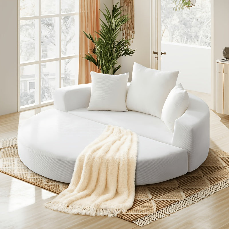 convertible sofa bed round folding   upholstered sofa - Temu