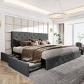 full queen king upholstered platform storage bed 4 - Temu