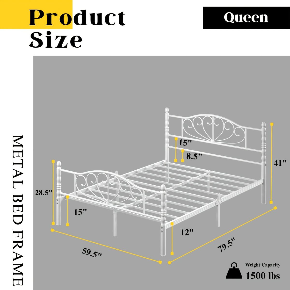 12 inch platform bed frame victorian style headboard - Temu