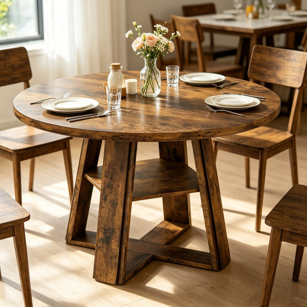 43 inch round dining table 2     - Temu