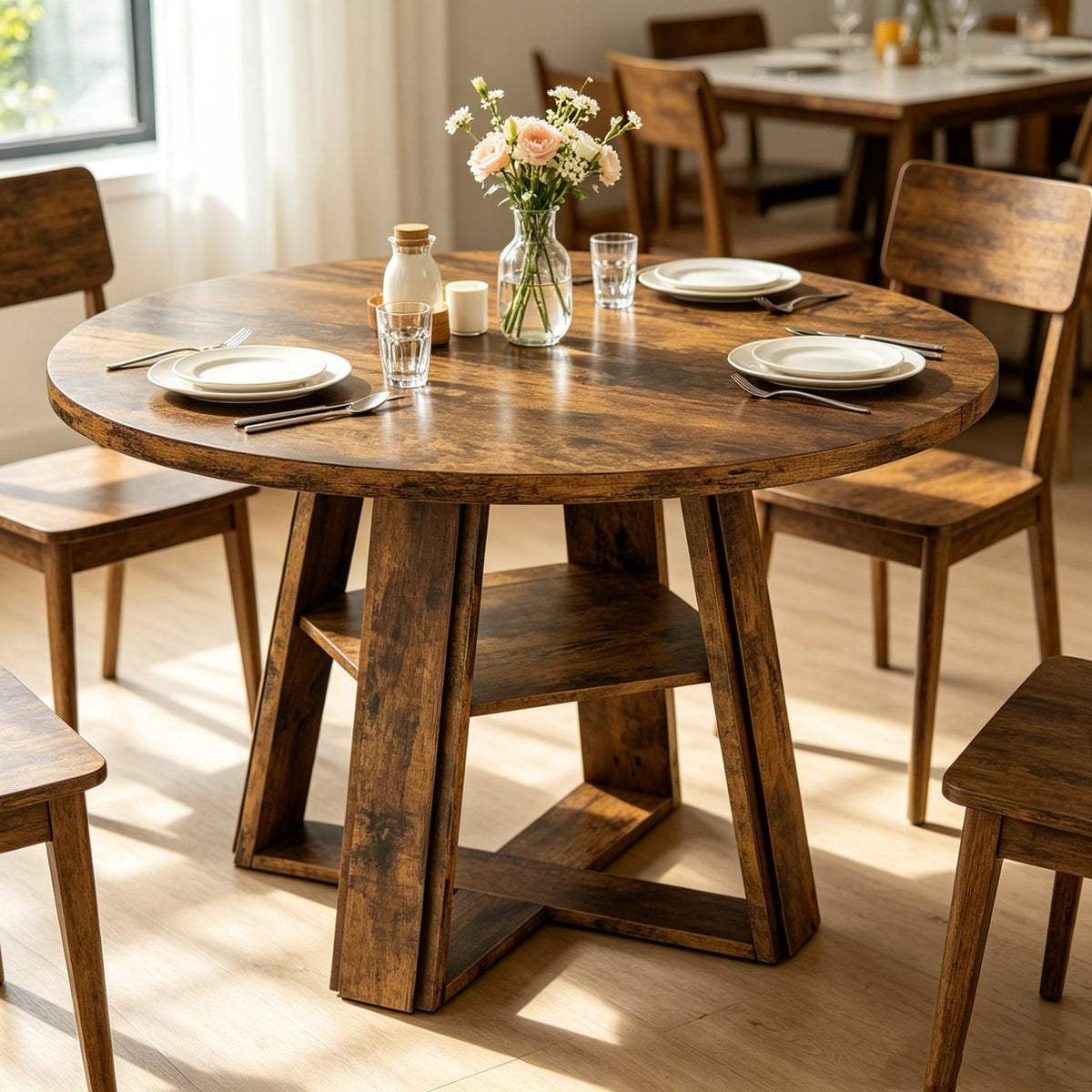 43 inch round dining table 2     - Temu