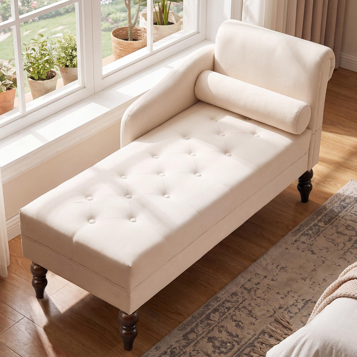 soft chenille upholstered chaise lounge indoor right armrest - Temu