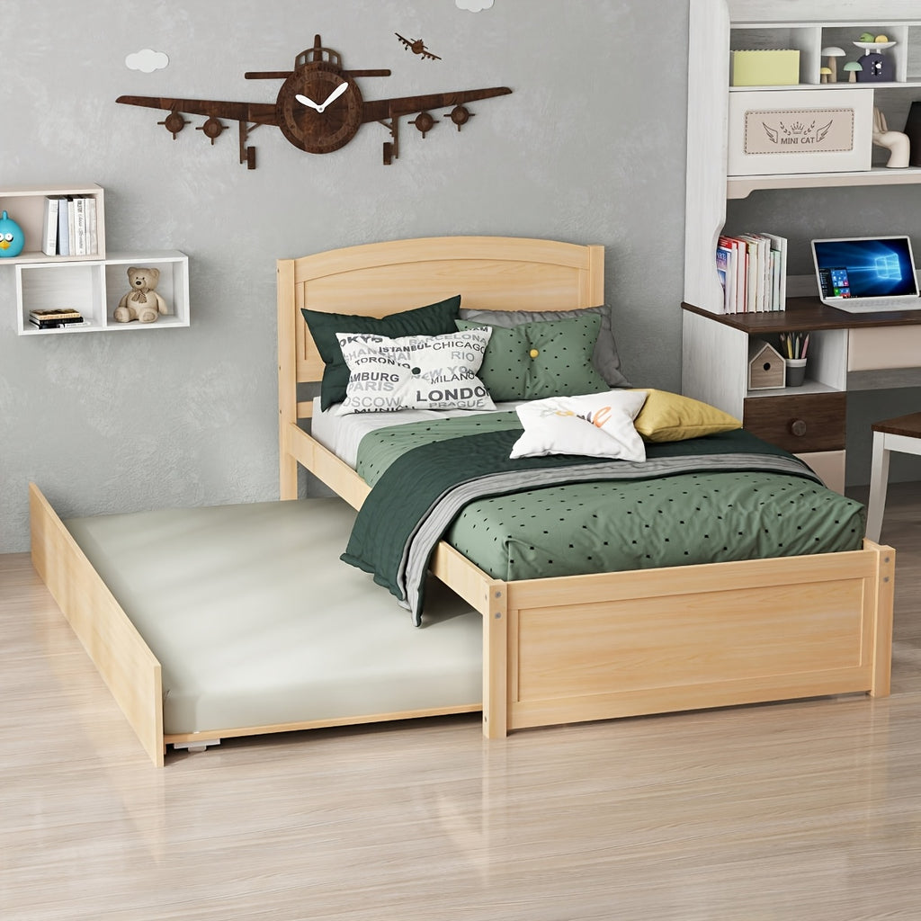 twin sized daybed a pull trundle made solid wood featuring - Temu