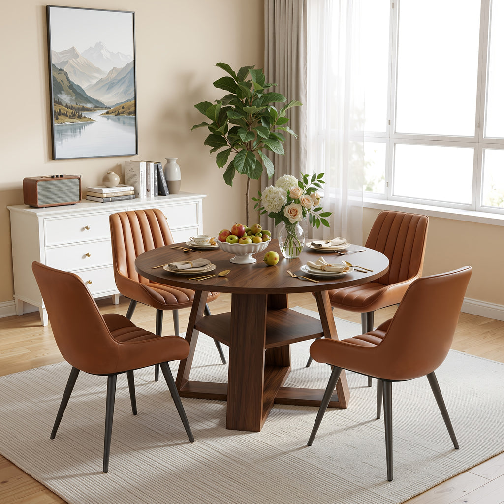 5pcs 43 3 round dining table set   table 4 chairs - Temu