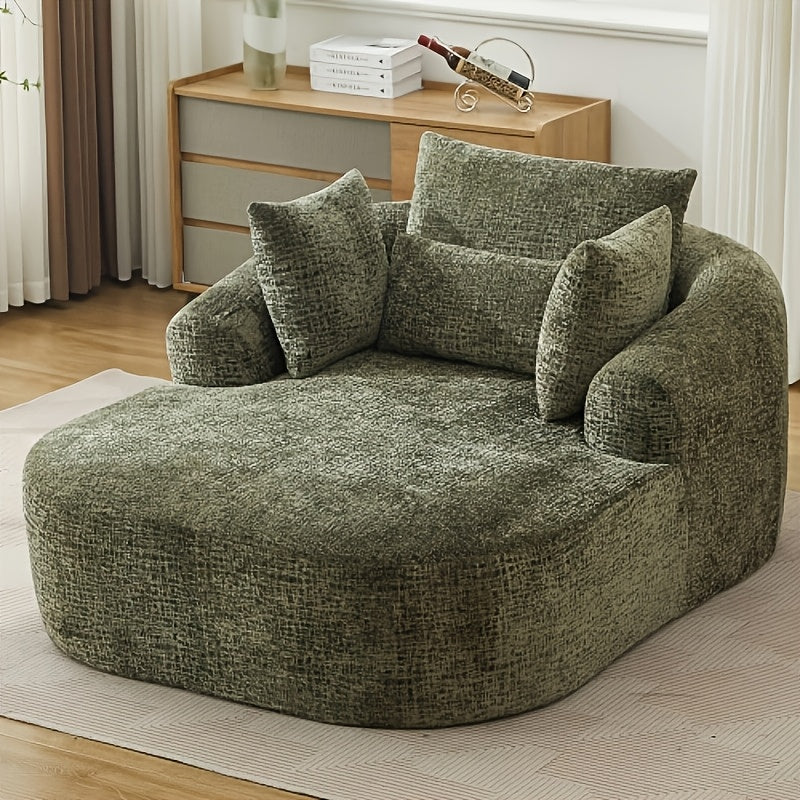 66 oversized chenille chaise lounge sofa bed deep seat - Temu