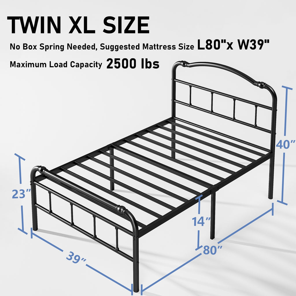 bed frame headboard footboard vintage style steel - Temu