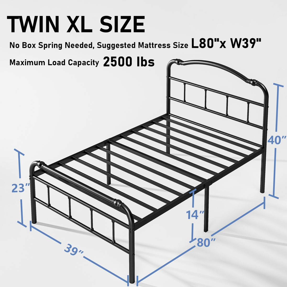 bed frame headboard footboard vintage style steel - Temu