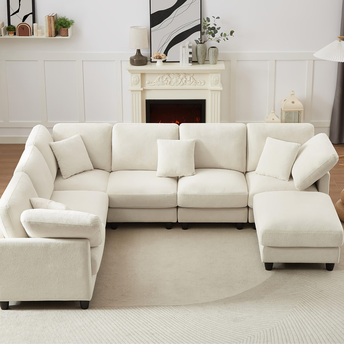 7 seater upholstered sectional sofa   combinable in - Temu