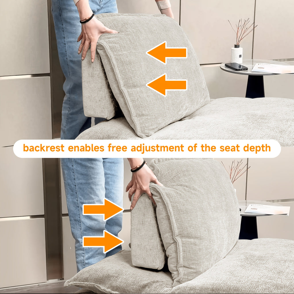modern upholstered single chair adjustable backrest leisure - Temu