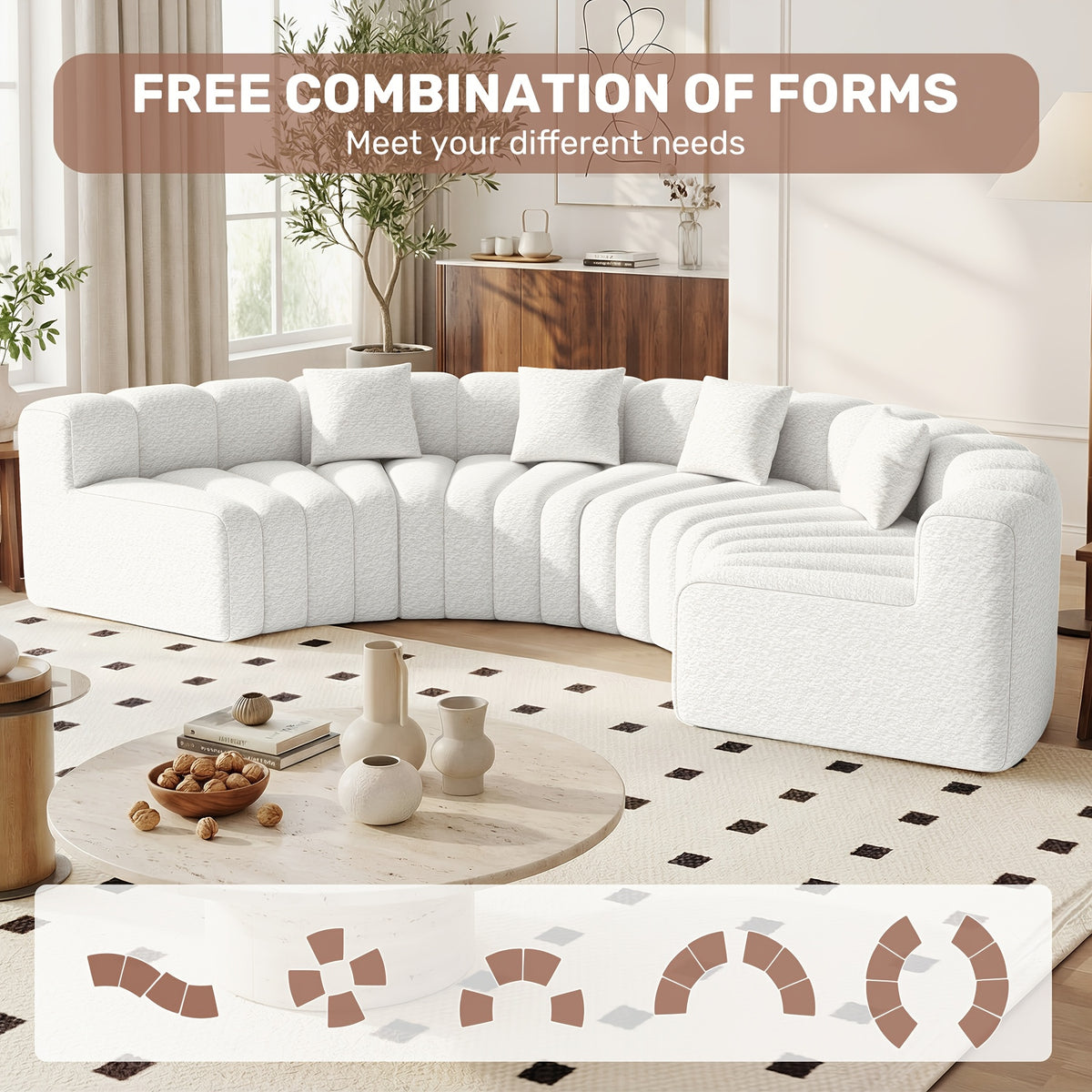 luxury modular sectional sofa foam cushioning chaise lounge - Temu