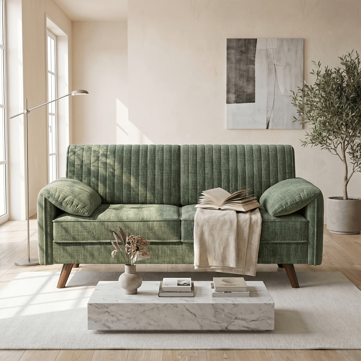 1pc 64 5 chenille loveseat soft padded   compact 2 seater - Temu
