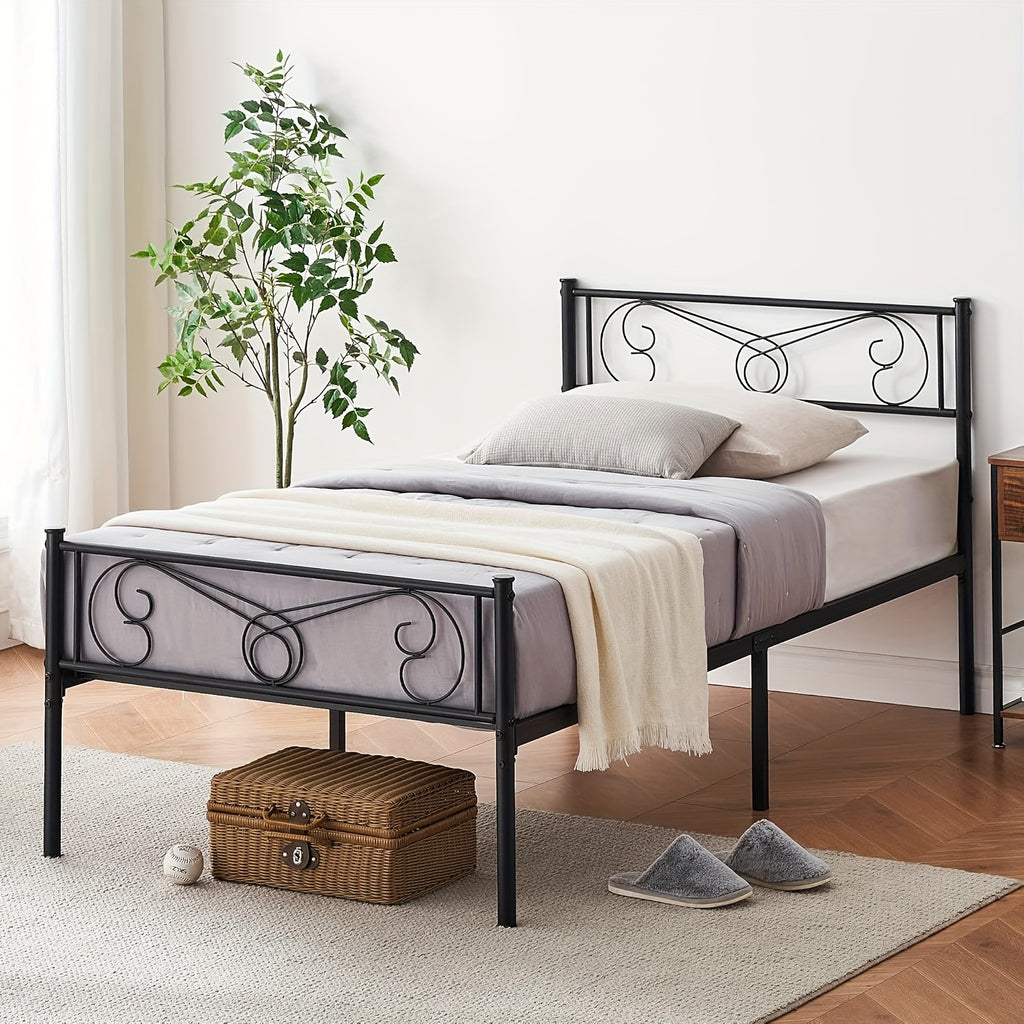 bed frame platform headboard footboard bed frame mattress - Temu