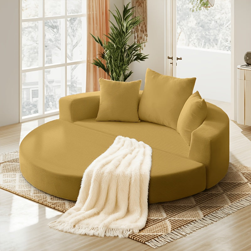 convertible sofa bed round folding   upholstered sofa - Temu