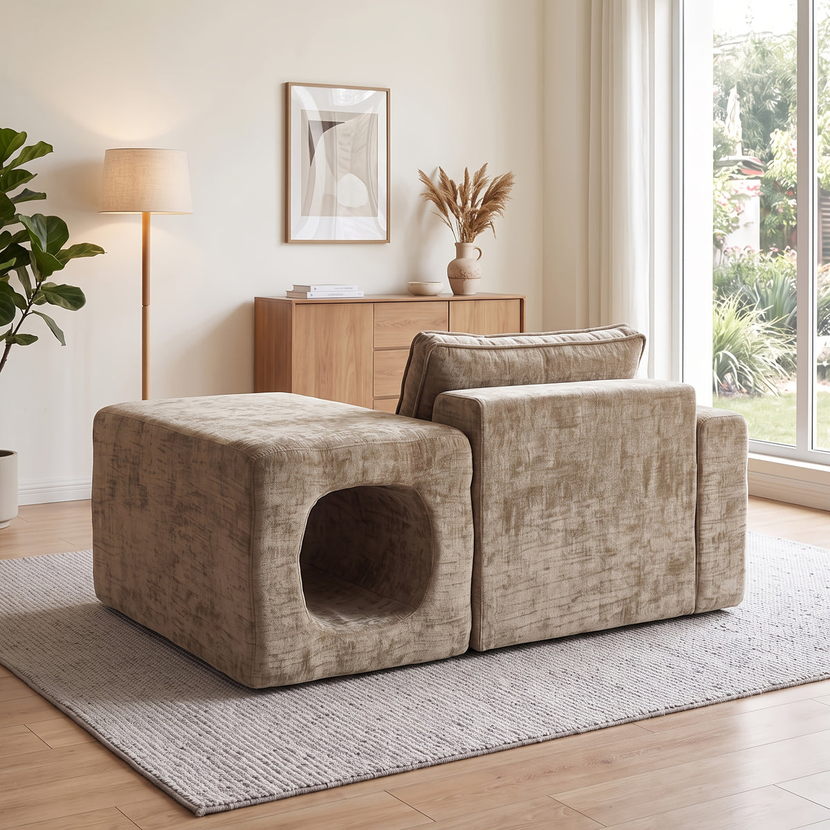 pet friendly chaise lounge chair built in cat house suitable - Temu