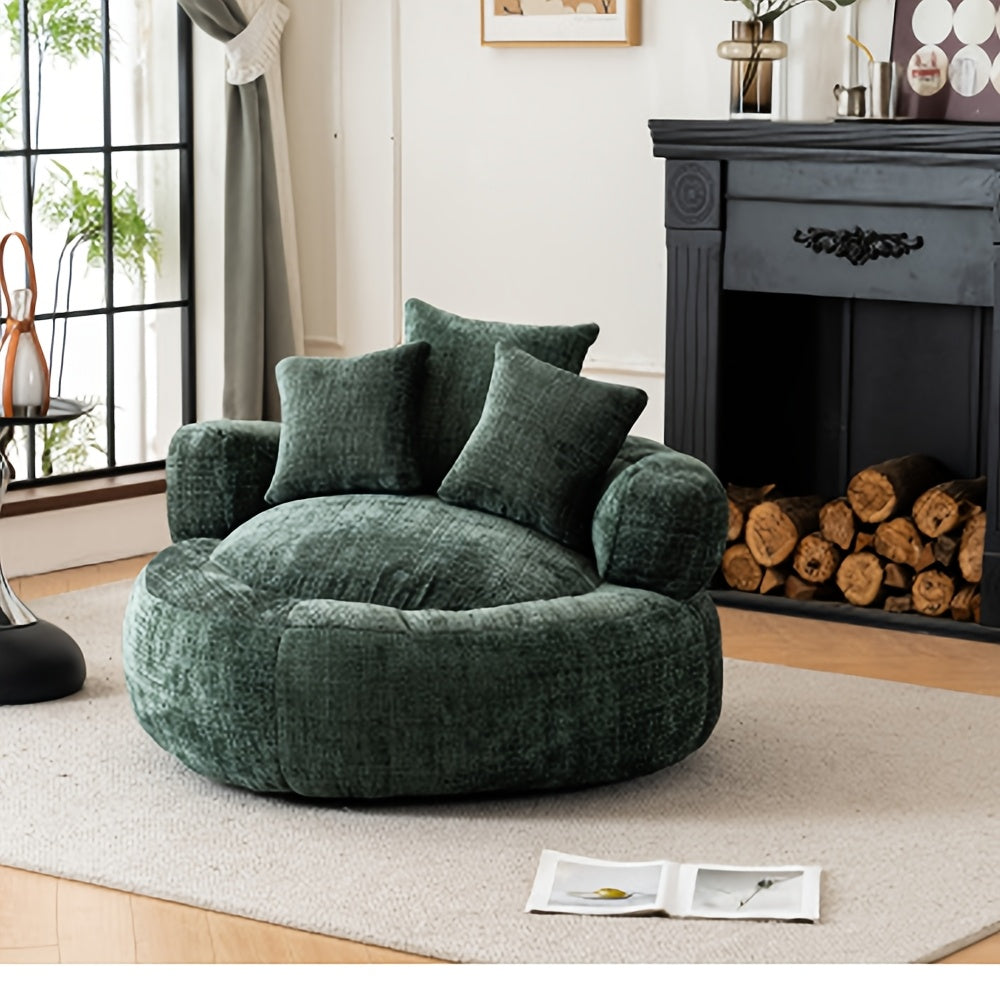 oversized 41 high back bean bag chair plush floor lounger - Temu