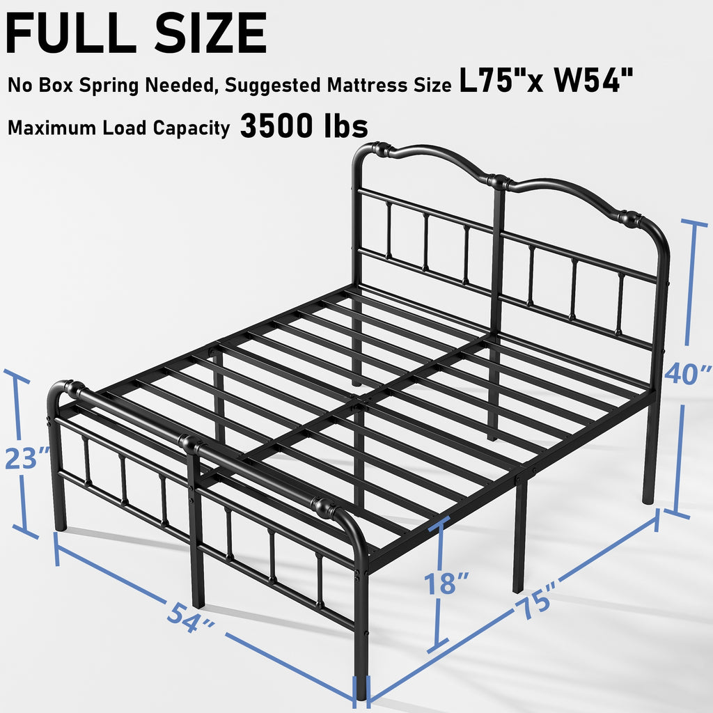 bed frame headboard footboard vintage style steel - Temu