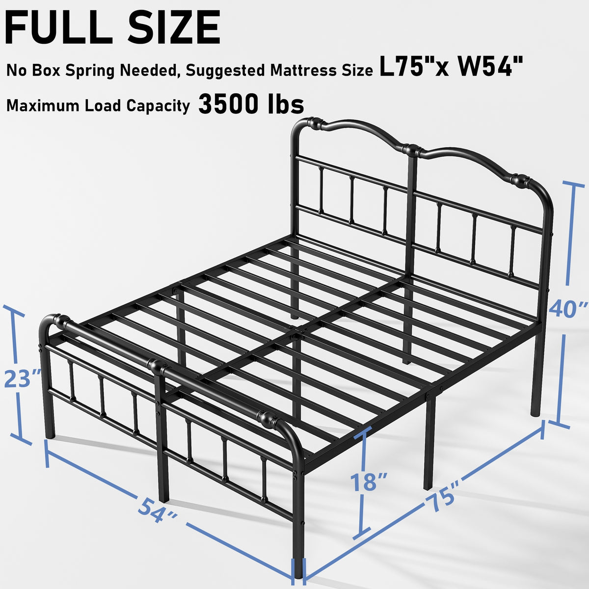 bed frame headboard footboard vintage style steel - Temu