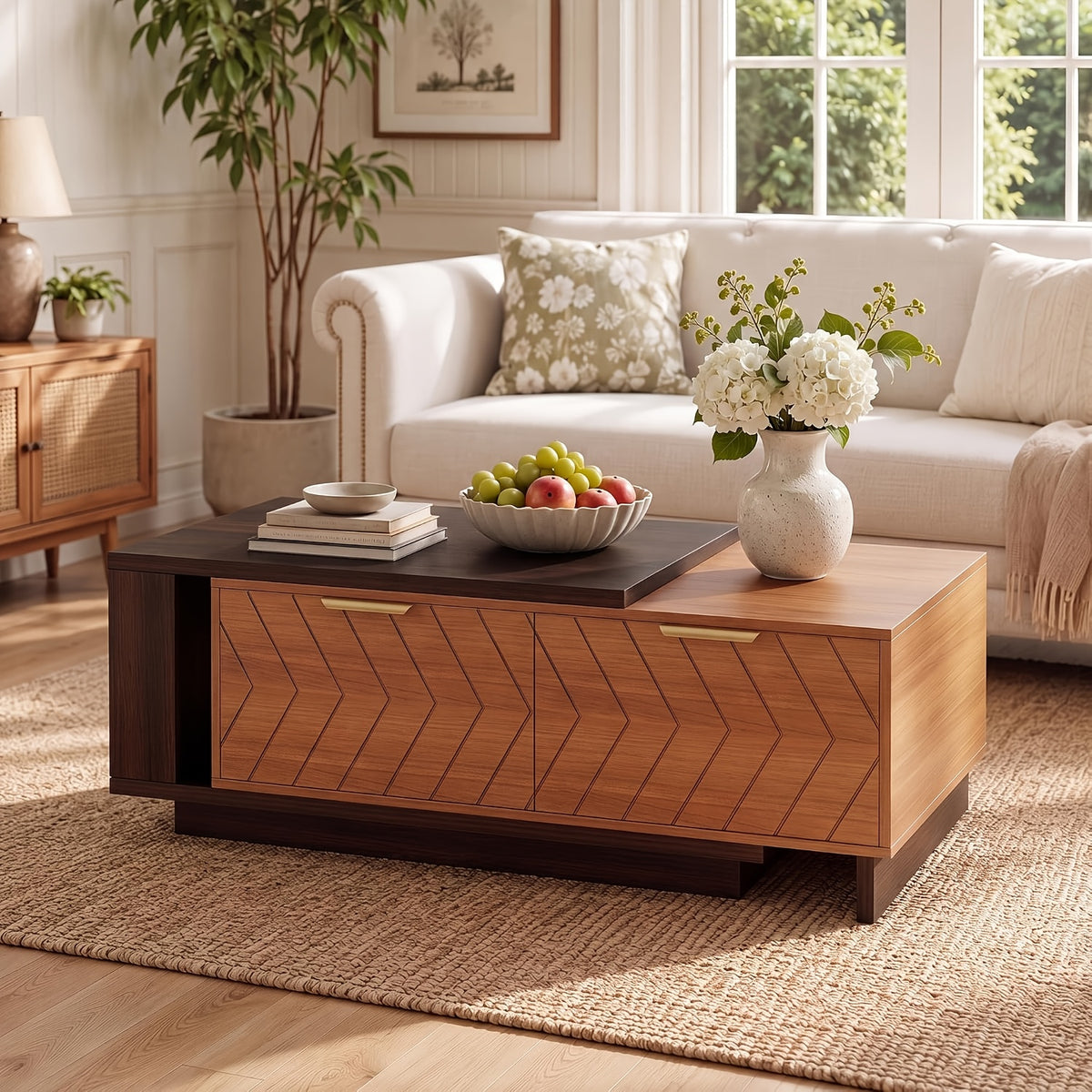 42 65 extendable coffee table storage   century modern - Temu