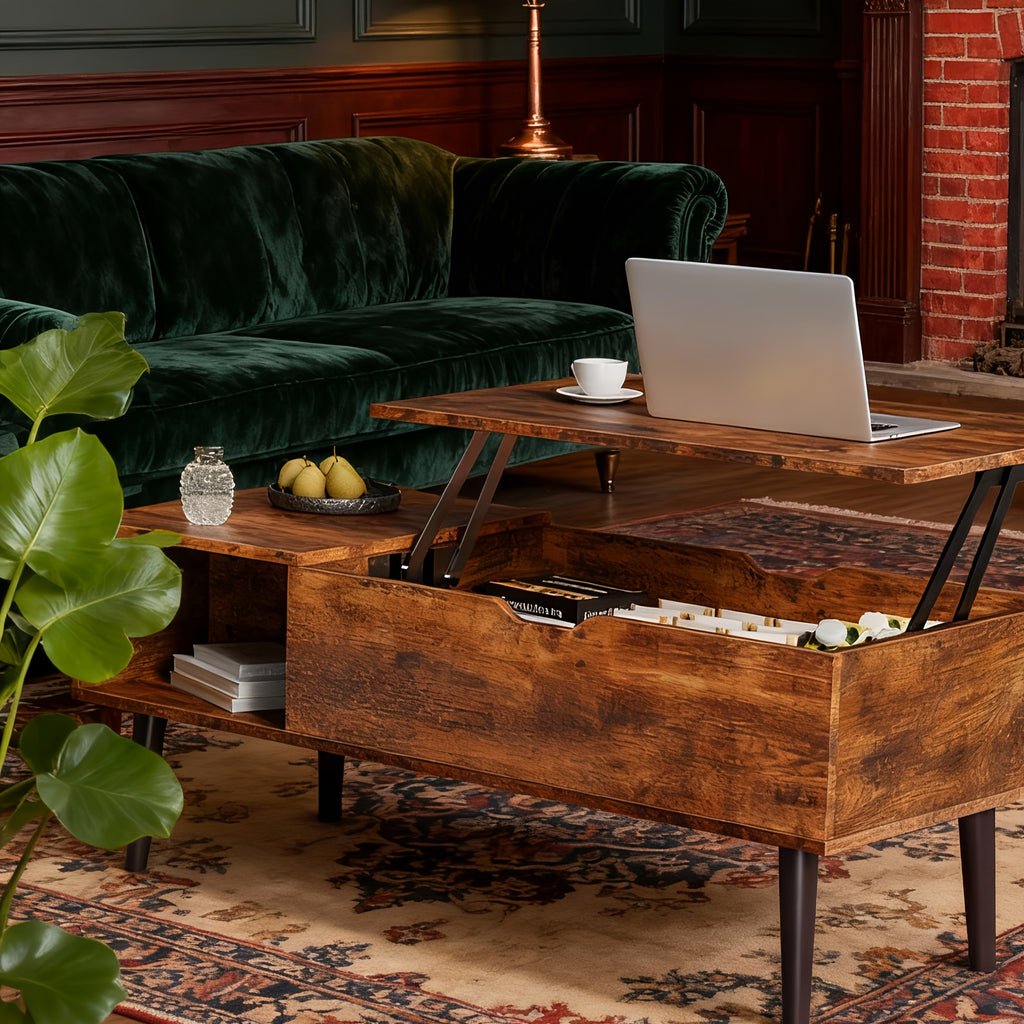 multifunctional lift top coffee table storage compartment 2 - Temu