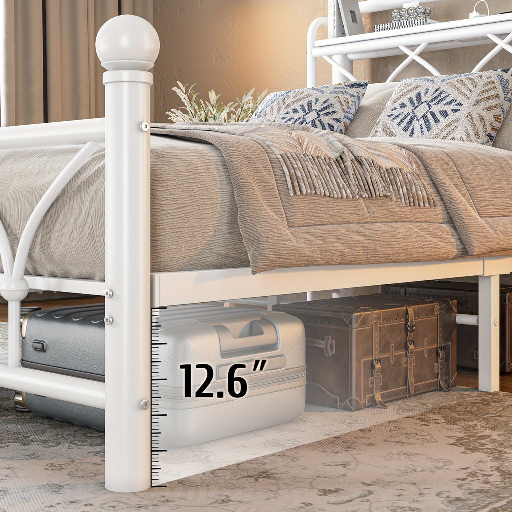 twin full queen bed frame headboard metal twin full queen - Temu