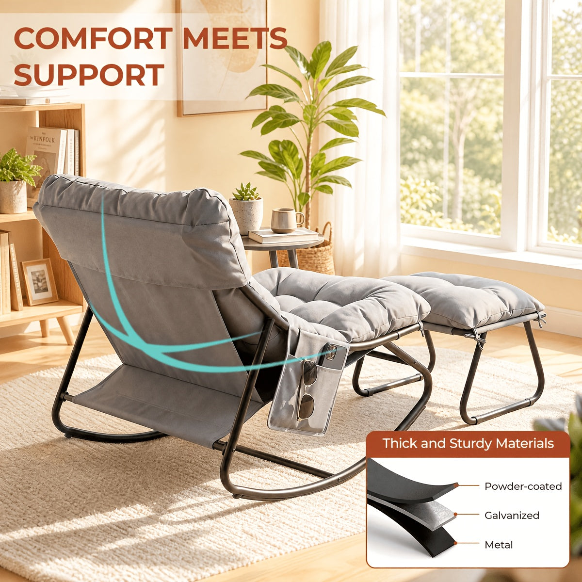 2 1pc lounge chair papasan rocking chair living room chairs - Temu