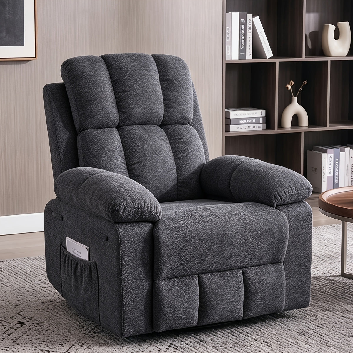 rocking recliner chair modern 360 swivel glider recliner - Temu