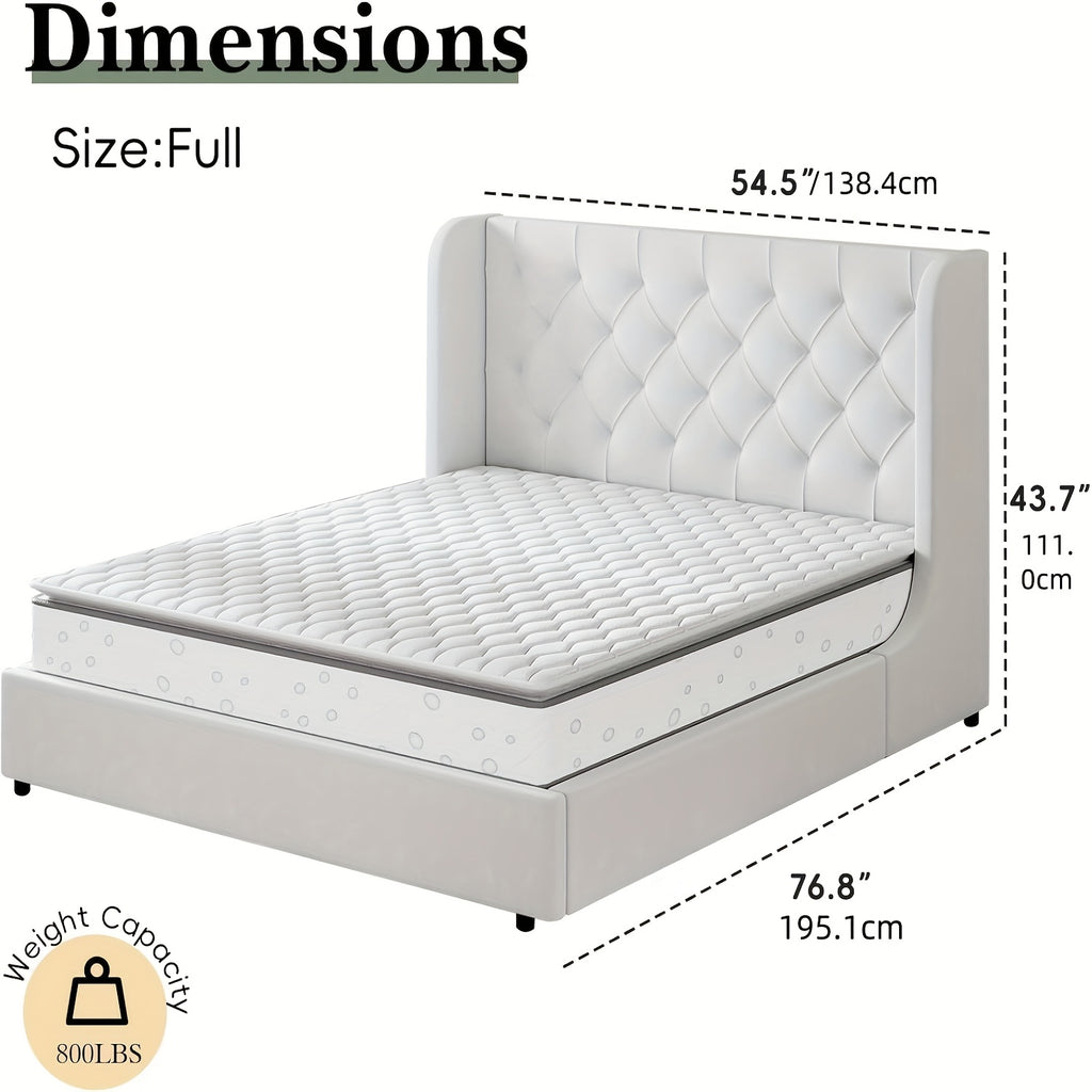 upholstered bed frame a full queen king size featuring a - Temu
