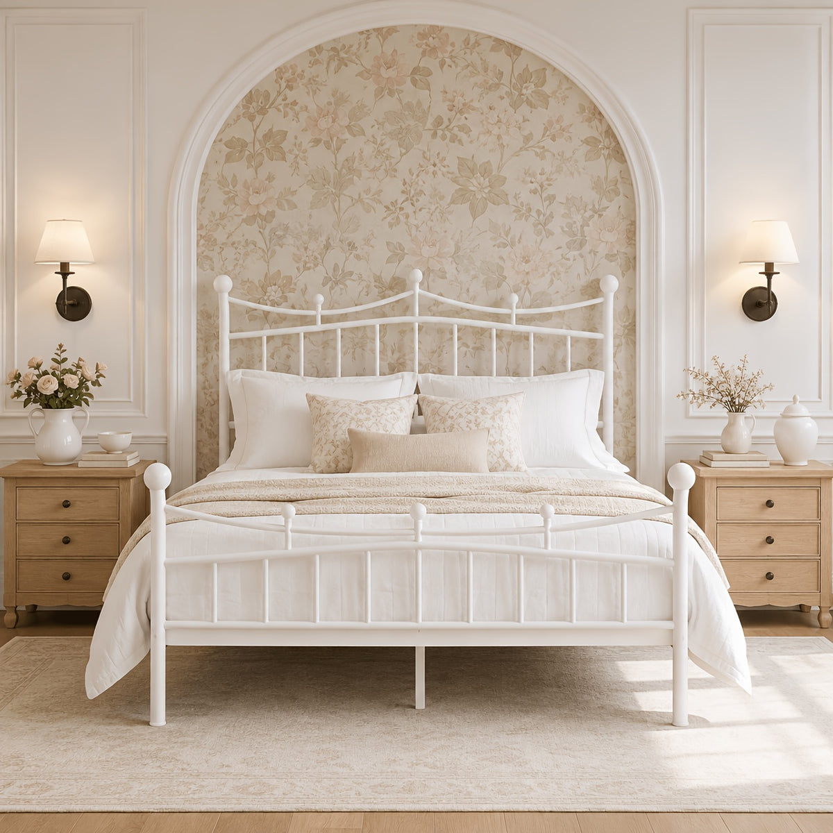 european country style   bed frame retro curved - Temu