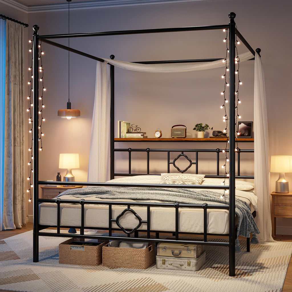 queen full twin size bed frame storage headboard - Temu