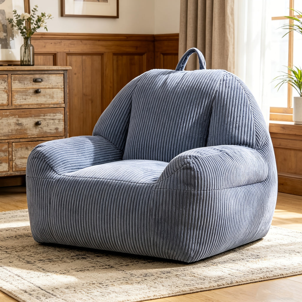 large bean bag chair sofa memory foam filler lounger - Temu