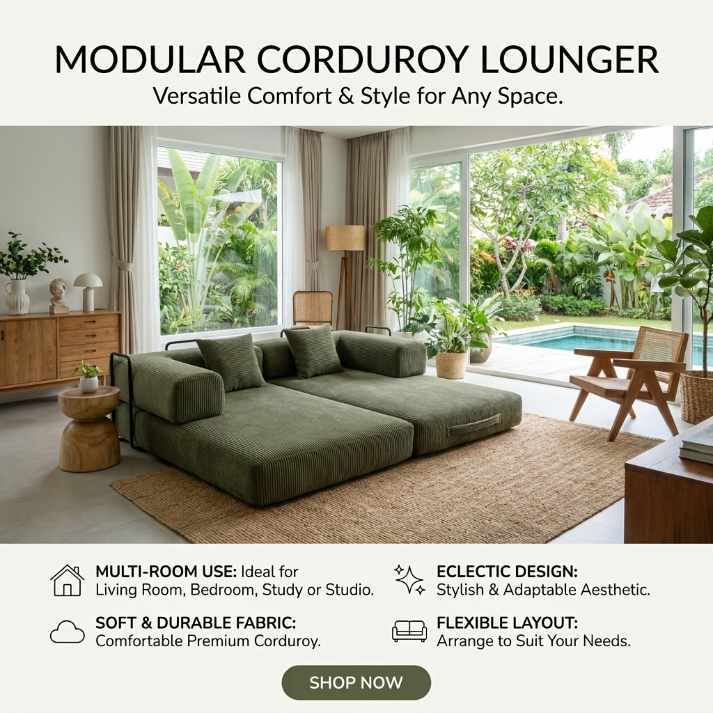 112 inch multi seat cloud like frameless sofa corduroy - Temu