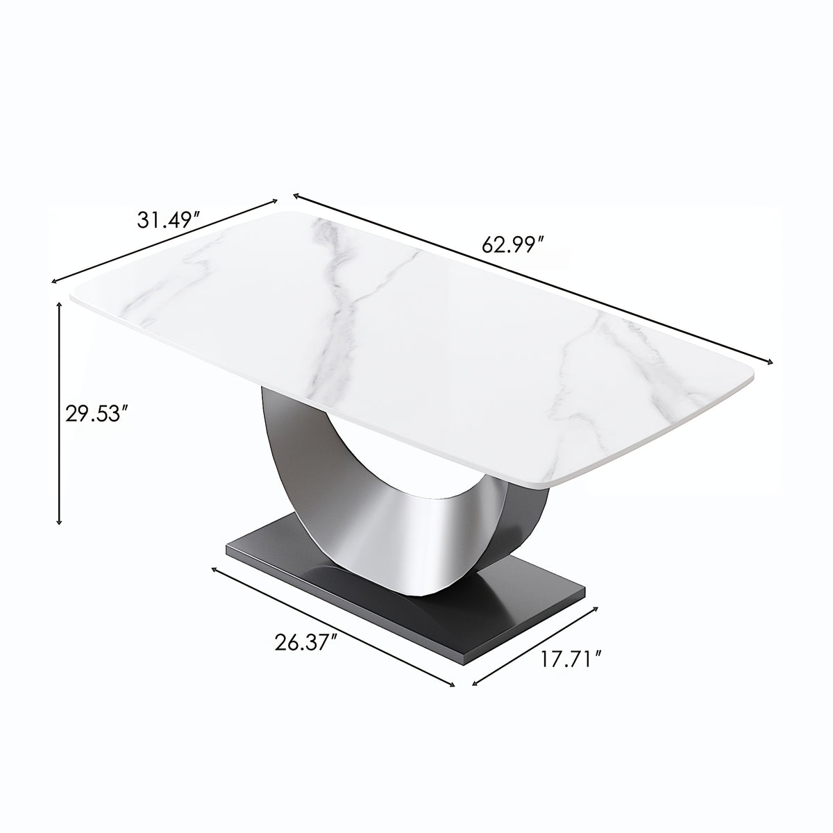 6 seater modern rectangle dining table 63   - Temu