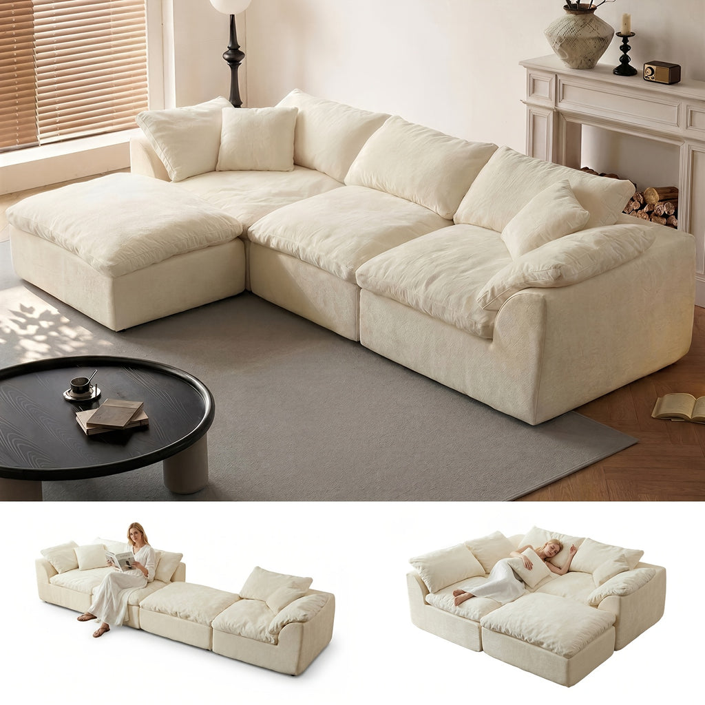 cloud shaped l shaped sofa living room frameless comfortable - Temu