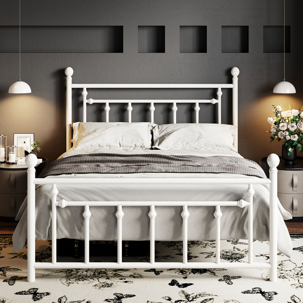 contemporary metal bed frame retro iron style head - Temu
