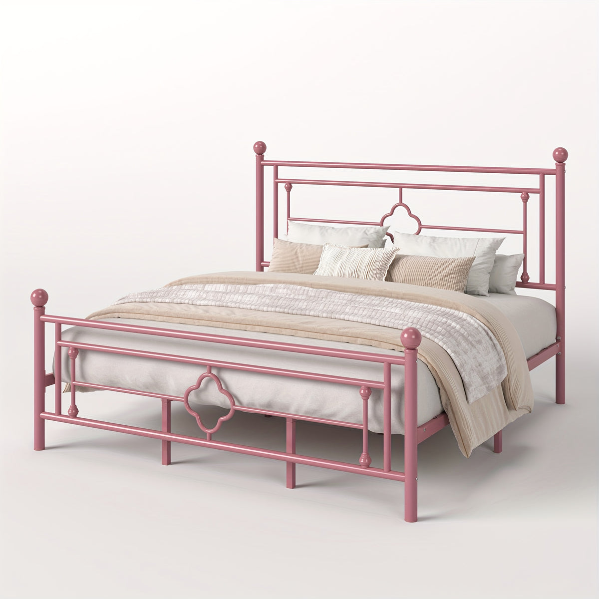 modern metal platform bed frame   art - Temu