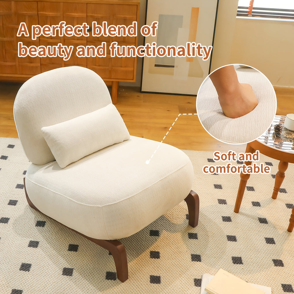 fashionable single person leisure chair solid wood curved - Temu