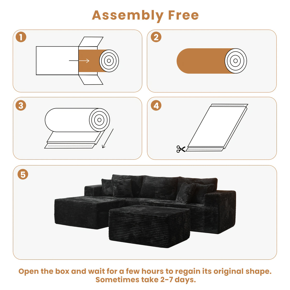 modern 108 inch convertible sectional sofa   4 pillows - Temu