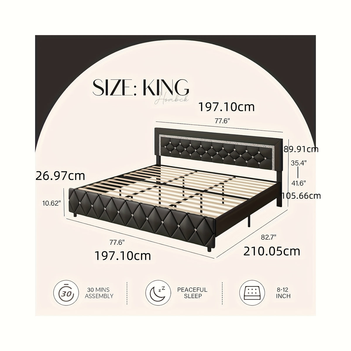 twin full queen king platform bed frame - Temu