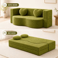 modern 2 in 1 convertible loveseat sofa bed curved sleeper - Temu