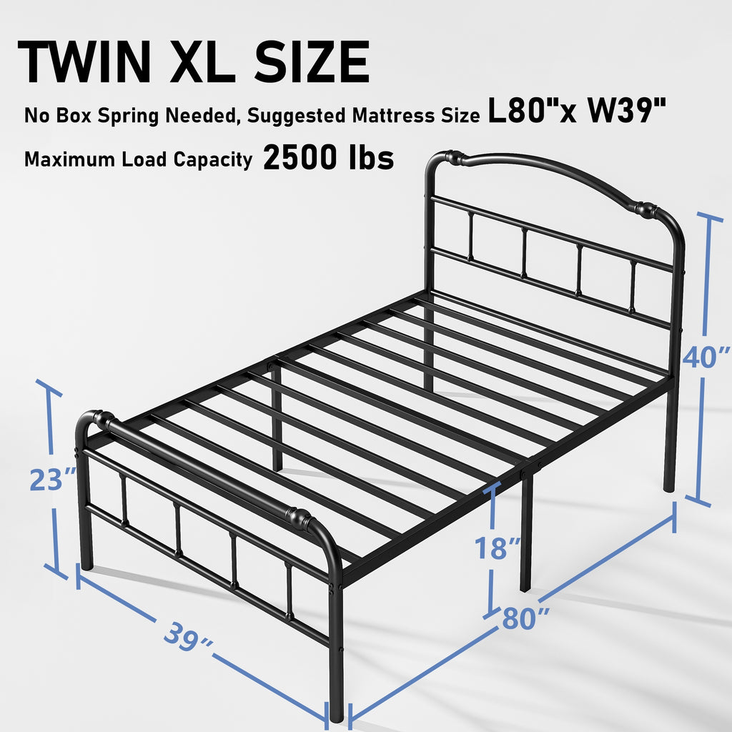 bed frame headboard footboard vintage style steel - Temu