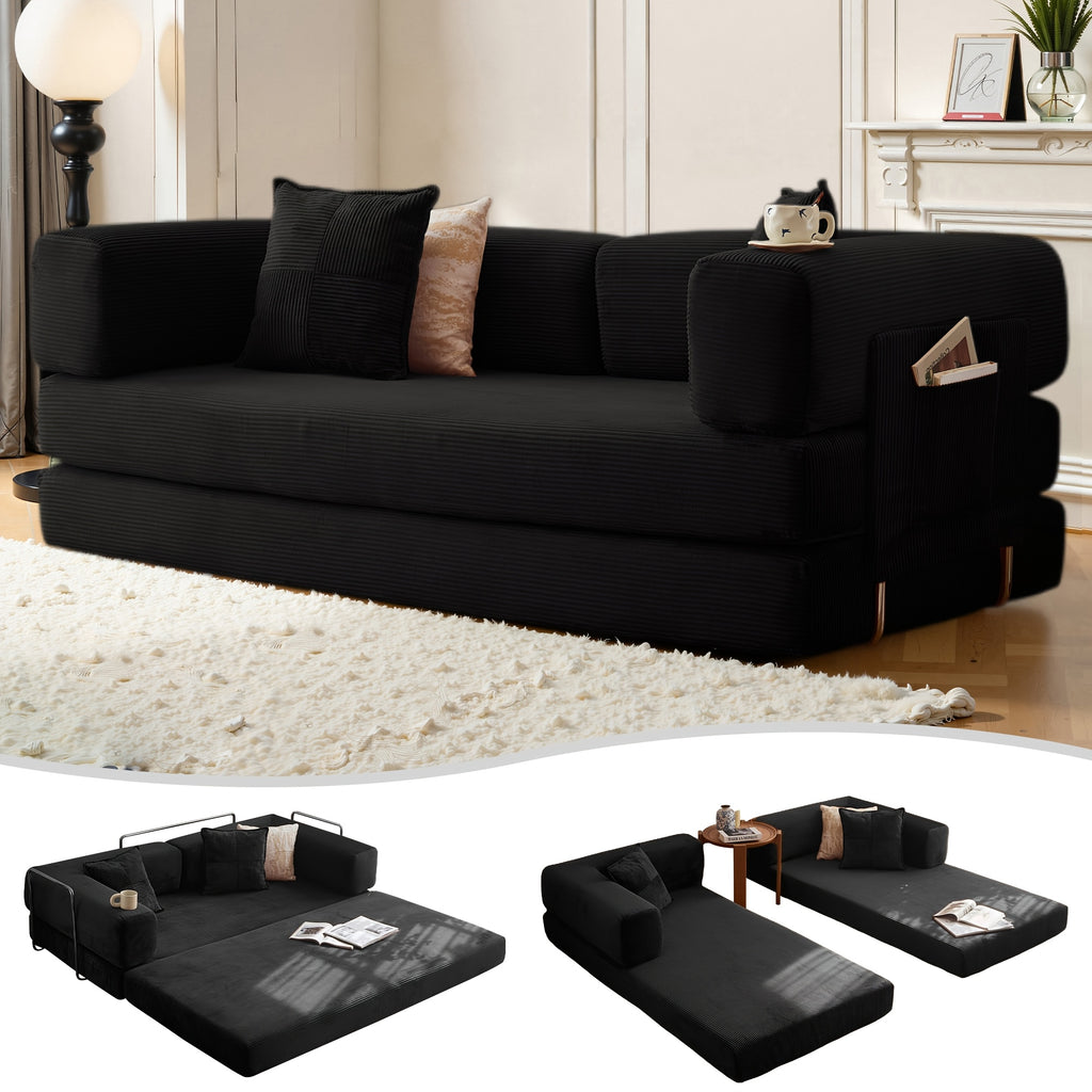boneless sofa bed convertible   armrest pillow - Temu