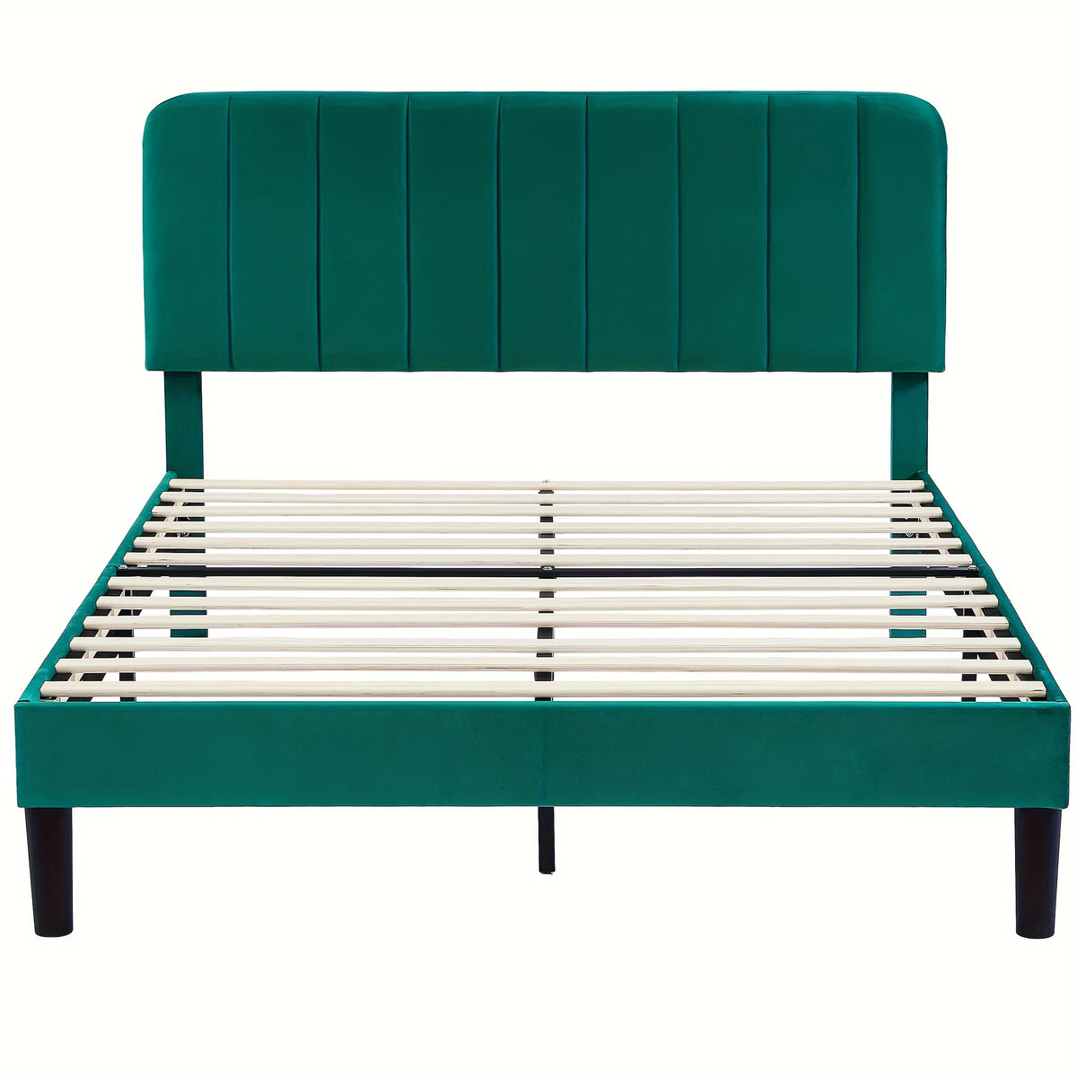 platform bed frame in velvet upholstery suitable full queen - Temu