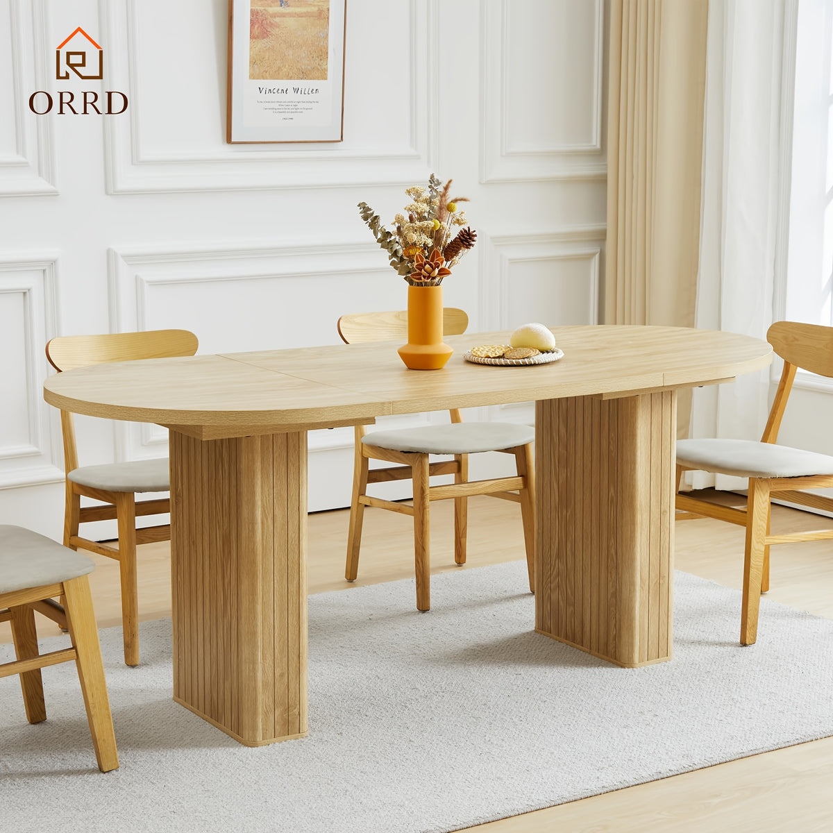 oval dining table suitable 4 6 people - Temu