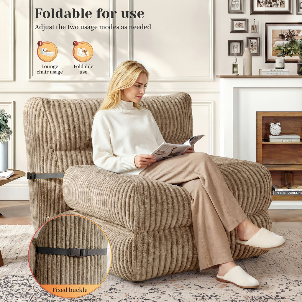 bean bag chair 31 5 high back ergonomic lounge chair 4 - Temu