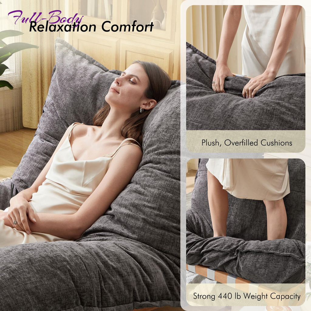 46 oversized sofa chair modern accent chair plush cushion - Temu